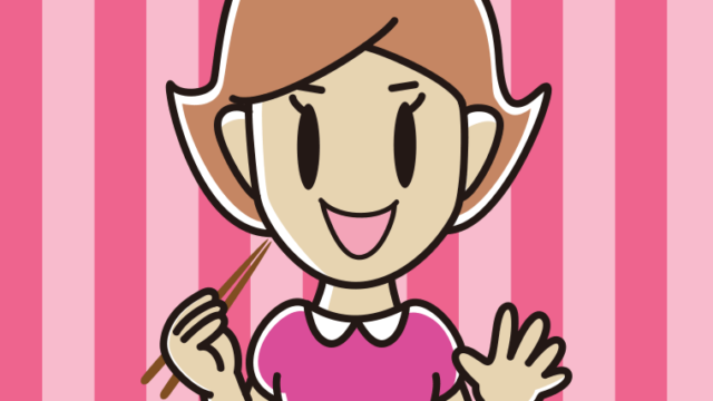 味噌汁を飲む女性のイラスト【色、背景あり】PNG