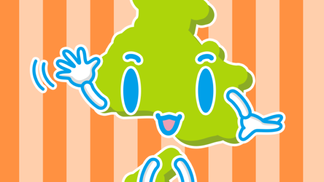 手を振る兵庫ちゃんのイラスト【色、背景あり】PNG