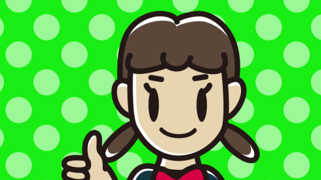 親指を立てる女子中学生のイラスト【色、背景あり】PNG