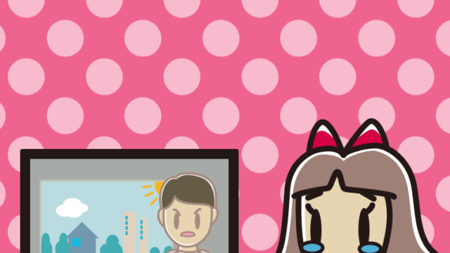 テレビを見て泣く小学生女子のイラスト【色、背景あり】PNG