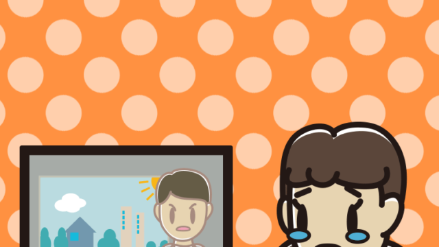 テレビを見て泣く女子中学生のイラスト【色、背景あり】PNG