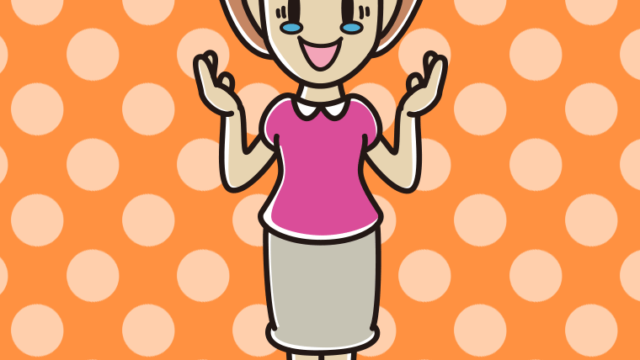 うれし泣きしながら話す女性のイラスト【色、背景あり】PNG