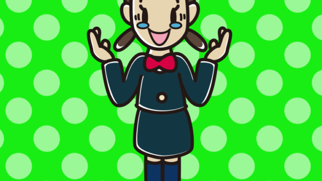 うれし泣きしながら話す女子中学生のイラスト【色、背景あり】PNG