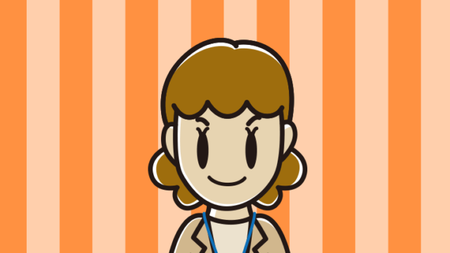 女性役所職員のイラスト【色、背景あり】PNG