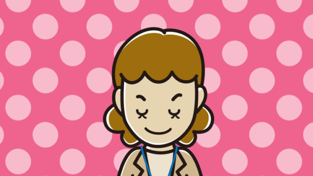 お辞儀する女性役所職員のイラスト【色、背景あり】PNG