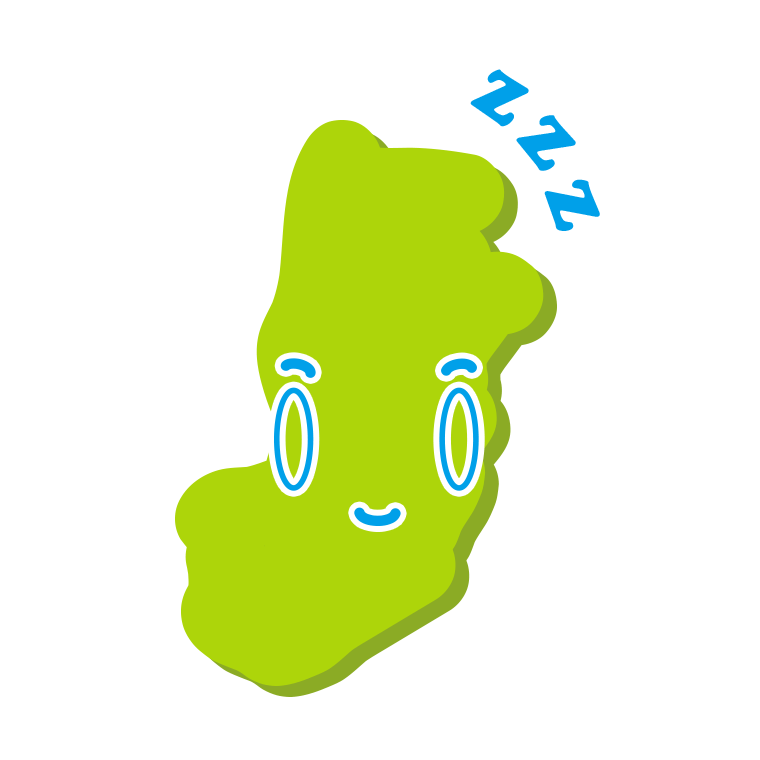眠る奈良ちゃんのイラスト【色あり、背景なし】透過PNG