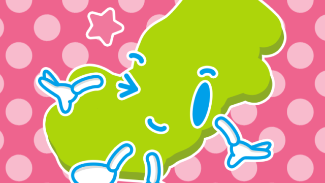 ウインクする奈良ちゃんのイラスト【色、背景あり】PNG