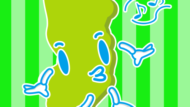 口笛を吹く奈良ちゃんのイラスト【色、背景あり】PNG