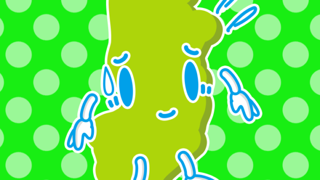 苦笑いする奈良ちゃんのイラスト【色、背景あり】PNG