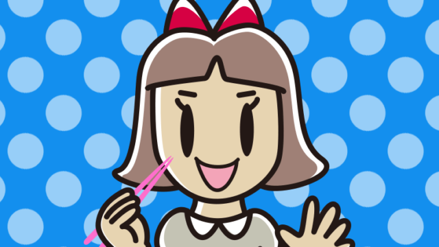 焼き鮭を食べる小学生女子のイラスト【色、背景あり】PNG