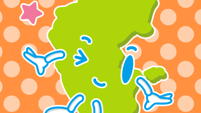 ウインクする和歌山ちゃんのイラスト【色、背景あり】PNG