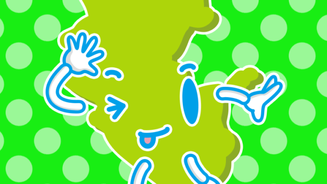 テヘヘな和歌山ちゃんのイラスト【色、背景あり】PNG