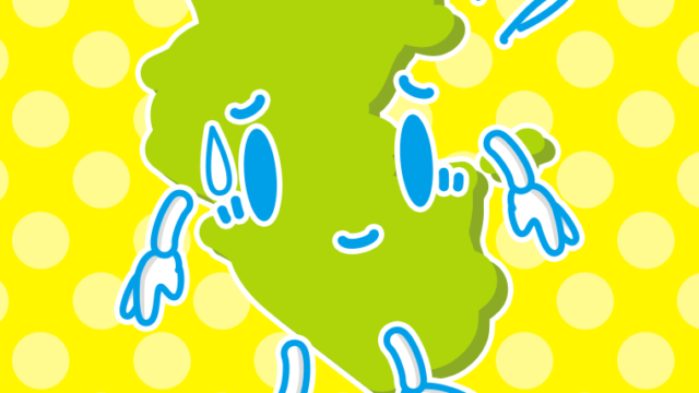 苦笑いする和歌山ちゃんのイラスト【色、背景あり】PNG