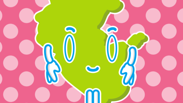 お辞儀する和歌山ちゃんのイラスト【色、背景あり】PNG