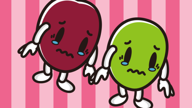 泣くオリーブちゃんのイラスト【色、背景あり】PNG