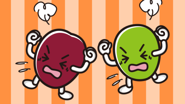 カンカンに怒るオリーブちゃんのイラスト【色、背景あり】PNG