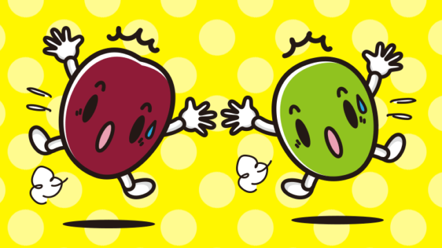 驚くオリーブちゃんのイラスト【色、背景あり】PNG