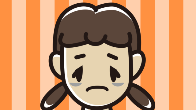 目の下にクマがある女子中学生のイラスト【色、背景あり】PNG