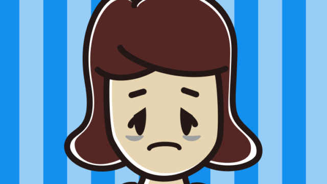 目の下にクマがある女子高校生のイラスト【色、背景あり】PNG