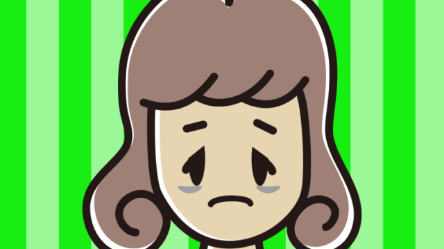 目の下にクマがある女子大学生のイラスト【色、背景あり】PNG