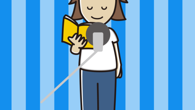 お辞儀する若手男性声優のイラスト【色、背景あり】PNG