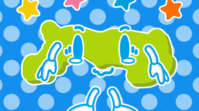 ジーンとする鳥取ちゃんのイラスト【色、背景あり】PNG