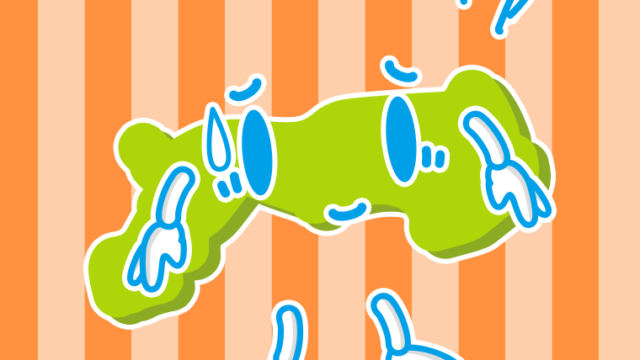 苦笑いする鳥取ちゃんのイラスト【色、背景あり】PNG