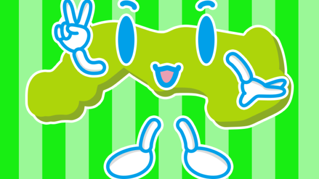 ピースをする鳥取ちゃんのイラスト【色、背景あり】PNG