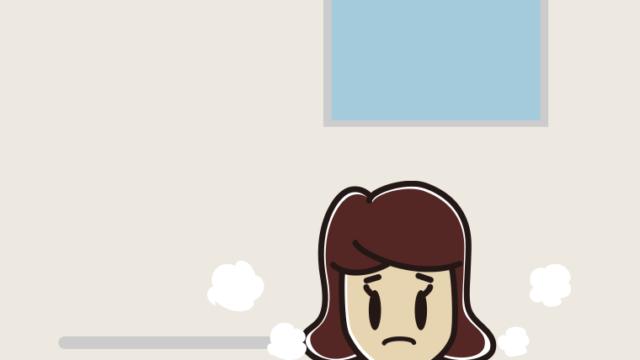 お風呂で困る女子高校生のイラスト【色、背景あり】PNG