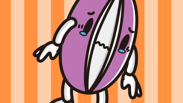 泣くあけびちゃんのイラスト【色、背景あり】PNG