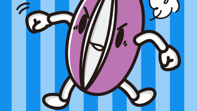 パンチするあけびちゃんのイラスト【色、背景あり】PNG