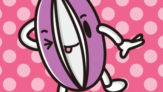 テヘヘなあけびちゃんのイラスト【色、背景あり】PNG