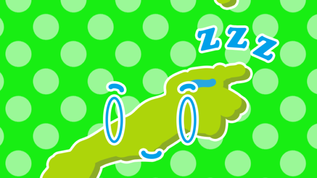 眠る島根ちゃんのイラスト【色、背景あり】PNG
