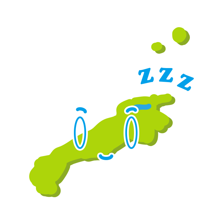 眠る島根ちゃんのイラスト【色あり、背景なし】透過PNG