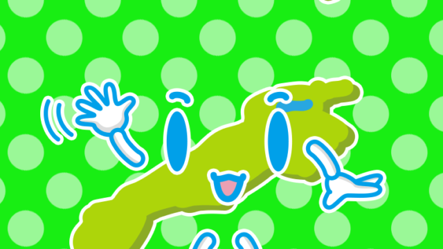 手を振る島根ちゃんのイラスト【色、背景あり】PNG