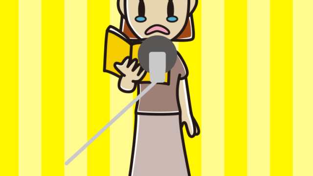 泣く若手女性声優のイラスト【色、背景あり】PNG