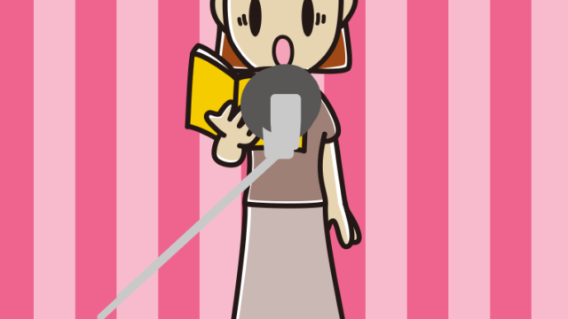 驚く若手女性声優のイラスト【色、背景あり】PNG