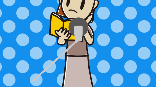 考える若手女性声優のイラスト【色、背景あり】PNG