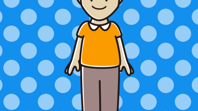 髪が薄い男性のイラスト【色、背景あり】PNG