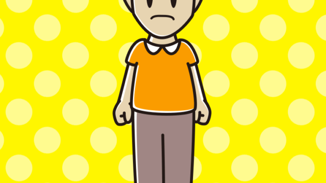 怒る髪が薄い男性のイラスト【色、背景あり】PNG