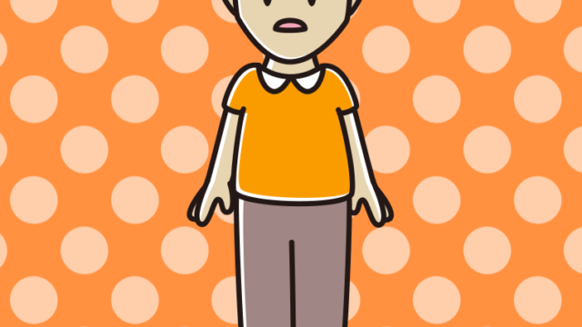 ぼーっとする髪が薄い男性のイラスト【色、背景あり】PNG