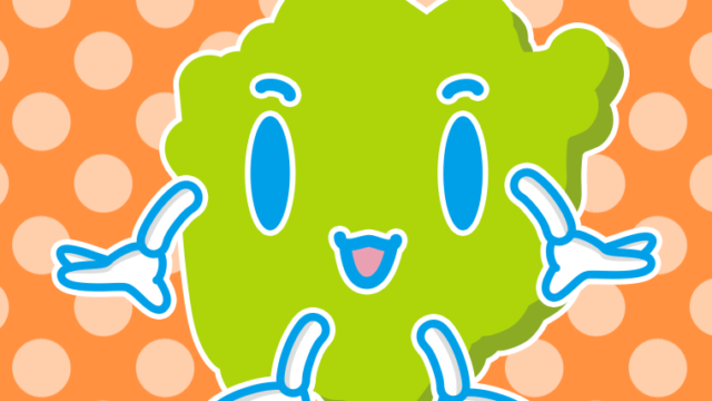 かわいい岡山ちゃんのイラスト【色、背景あり】PNG