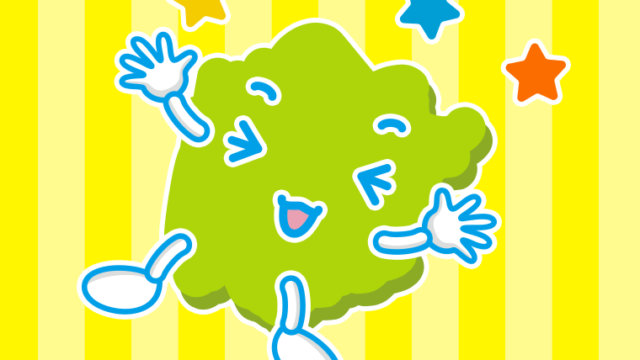 喜ぶ岡山ちゃんのイラスト【色、背景あり】PNG