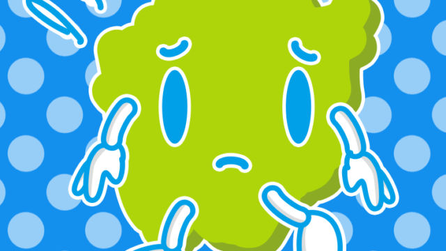 悲しそうな岡山ちゃんのイラスト【色、背景あり】PNG