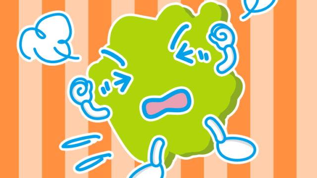 カンカンに怒る岡山ちゃんのイラスト【色、背景あり】PNG