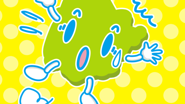 驚く岡山ちゃんのイラスト【色、背景あり】PNG