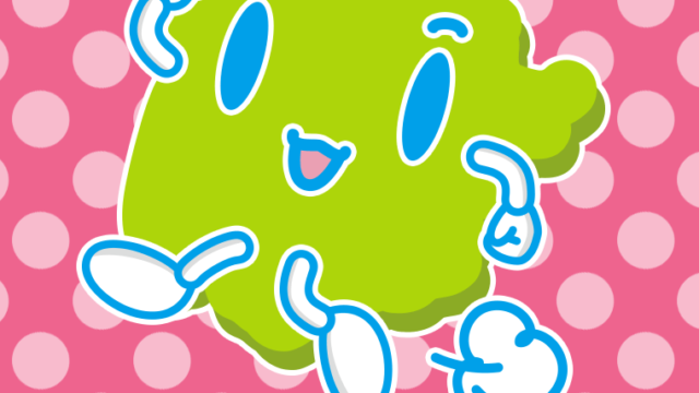 走る岡山ちゃんのイラスト【色、背景あり】PNG