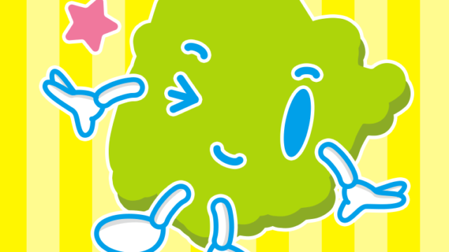 ウインクする岡山ちゃんのイラスト【色、背景あり】PNG