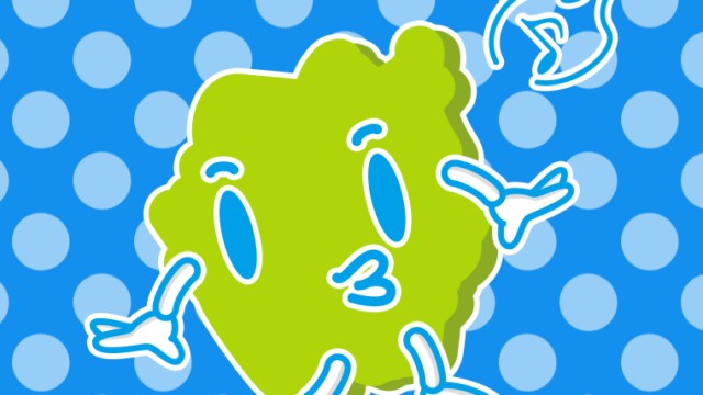 口笛を吹く岡山ちゃんのイラスト【色、背景あり】PNG