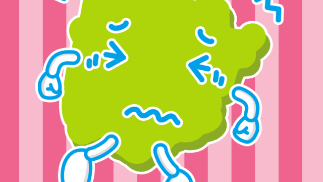 ブルブル震える岡山ちゃんのイラスト【色、背景あり】PNG